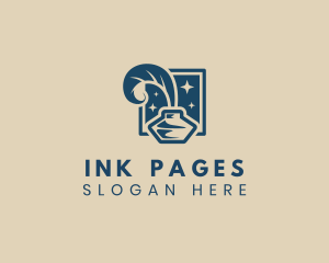 Quill Ink Writer logo design