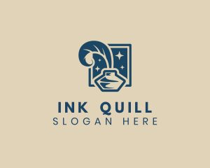 Quill Ink Writer logo design