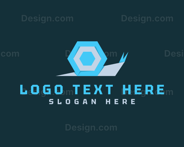 Snail Hexagon Shell Logo