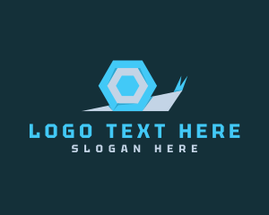 Snail Hexagon Shell logo