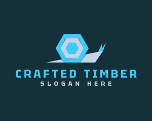 Snail Hexagon Shell logo design