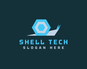 Snail Hexagon Shell logo