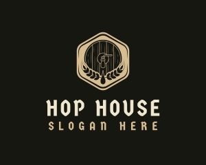 Hexagon Beer Malt Barrel logo design