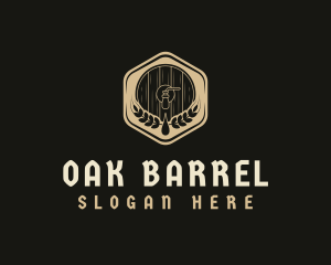 Hexagon Beer Malt Barrel logo design