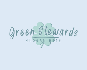 Green Feminine Clover logo design