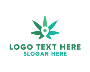 Cannabis Location Pin Logo