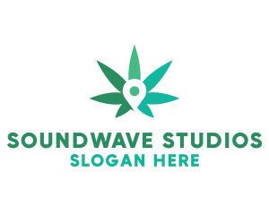 Cannabis Location Pin Logo