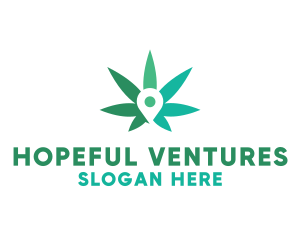 Cannabis Location Pin logo