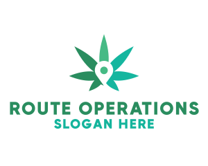 Cannabis Location Pin logo