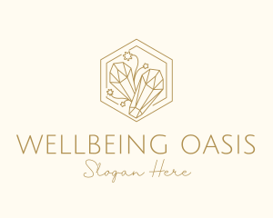 Floral Crystals Hexagon logo