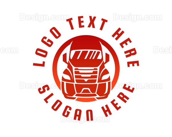 Red Trailer Truck Logo