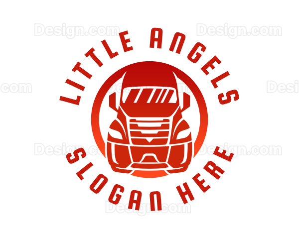 Red Trailer Truck Logo