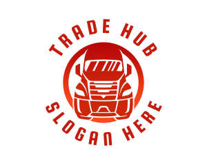 Red Trailer Truck Logo