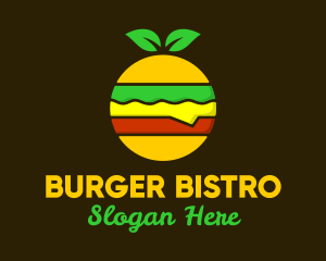 Colorful Organic Hamburger logo
