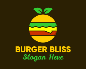 Colorful Organic Hamburger logo