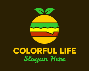 Colorful Organic Hamburger logo design