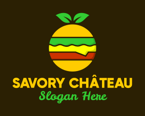 Colorful Organic Hamburger logo design