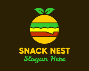 Colorful Organic Hamburger logo design