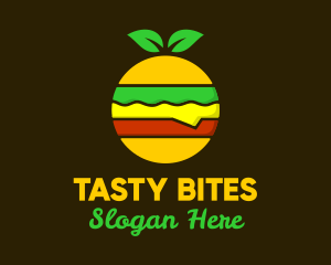 Colorful Organic Hamburger logo design