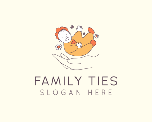 Infant Pediatrician Hand  logo design