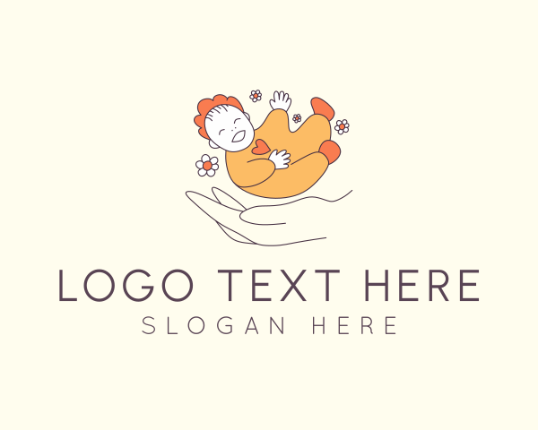 Infant Pediatrician Hand  logo