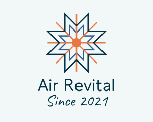 Snowflake Cooling Ventilation logo design