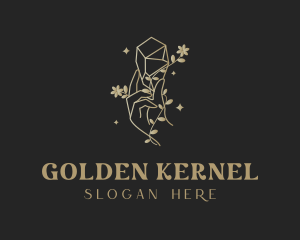 Golden Diamond Hand logo design