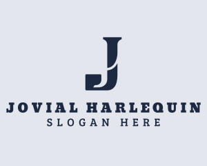 Retro Stylish Salon Letter J logo design