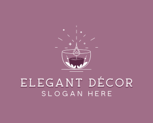 Candle Spa Decor logo design