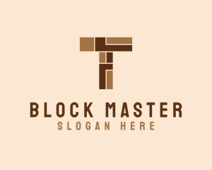 Brown Brick Letter T  logo