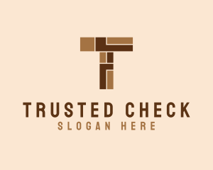 Brown Brick Letter T  logo design