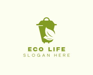 Eco Trash Bin logo design