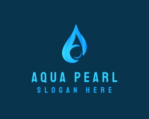 Water Droplet Letter A logo design