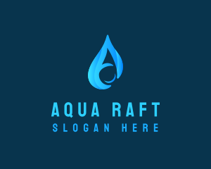 Water Droplet Letter A logo design