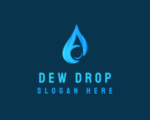 Water Droplet Letter A logo