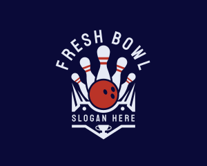 Bowling Trophy Sports logo design