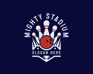 Bowling Trophy Sports logo design