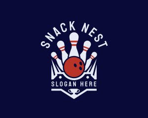 Bowling Trophy Sports logo design