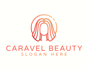 Girl Beauty Haircut logo design