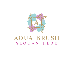 Beauty Watercolor Floral logo design