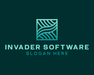 Software Tech Waves logo design