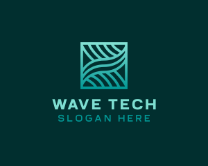 Software Tech Waves logo design