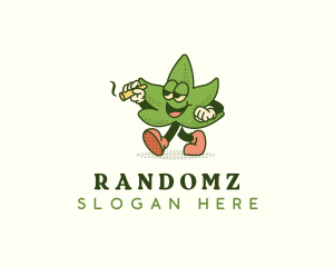 Marijuana Leaf Smoking logo