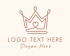 Elegant Heart Crown logo