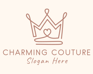 Elegant Heart Crown logo