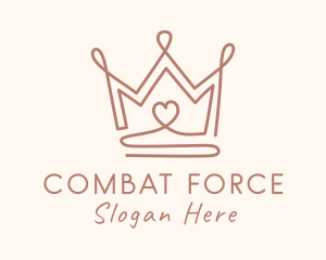 Elegant Heart Crown logo