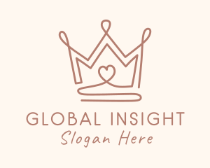 Elegant Heart Crown logo