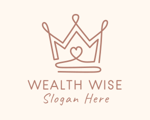 Elegant Heart Crown logo