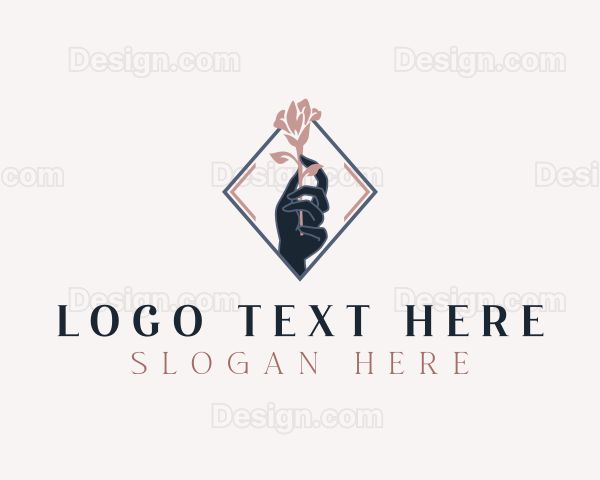 Floral Hand Wellness Logo