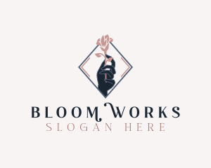 Floral Hand Wellness logo design